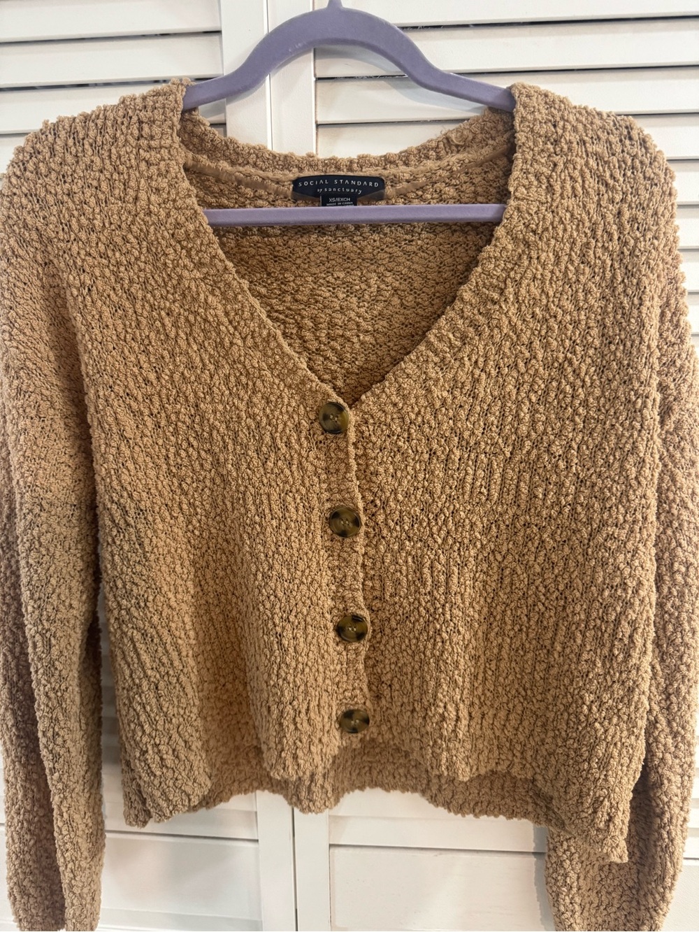 Social Standard by Sanctuary Tan Textured Knit Pullover